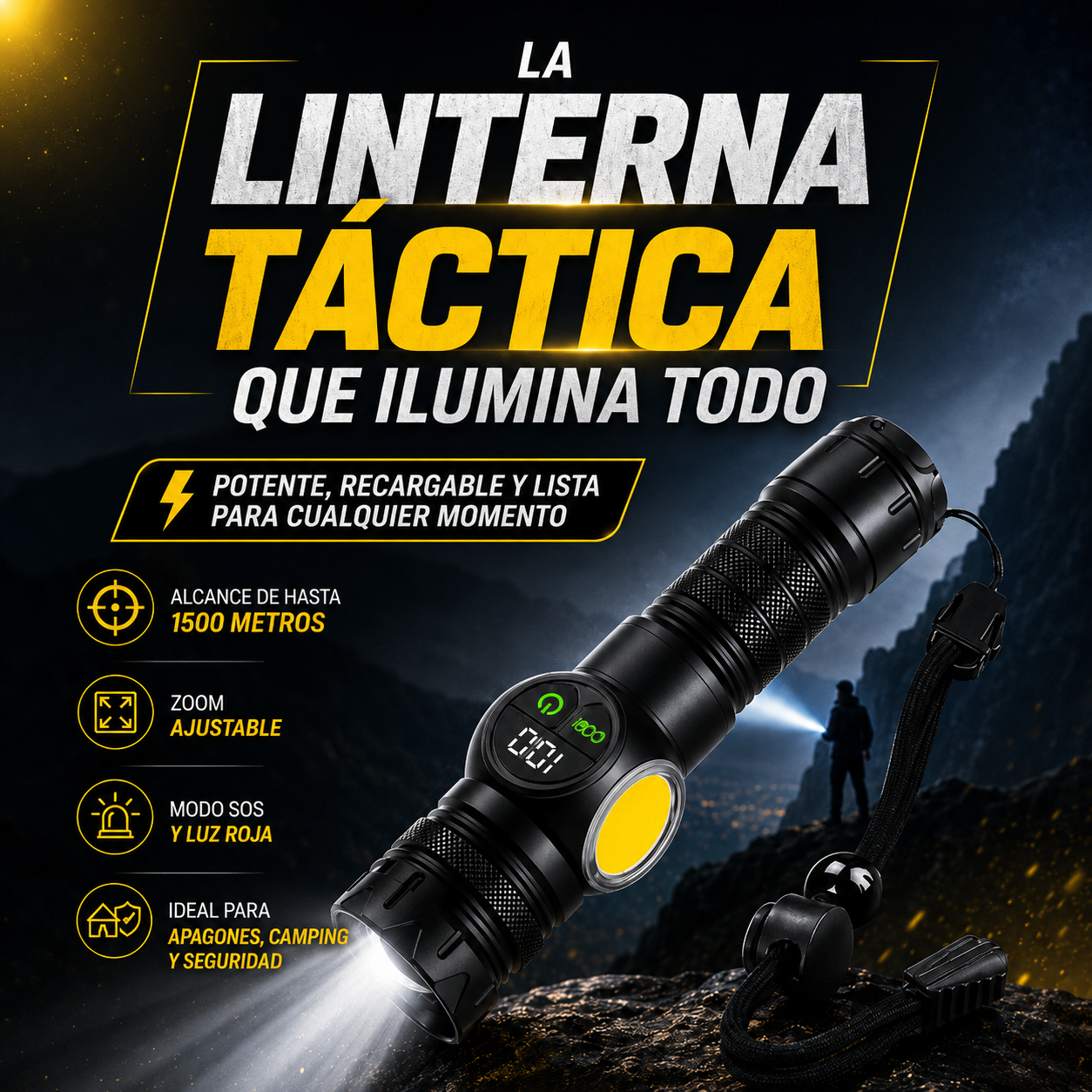 LINTERNA LED DE ALTA POTENCIA [PV1-WHATSAPP-TRENDSHOP]