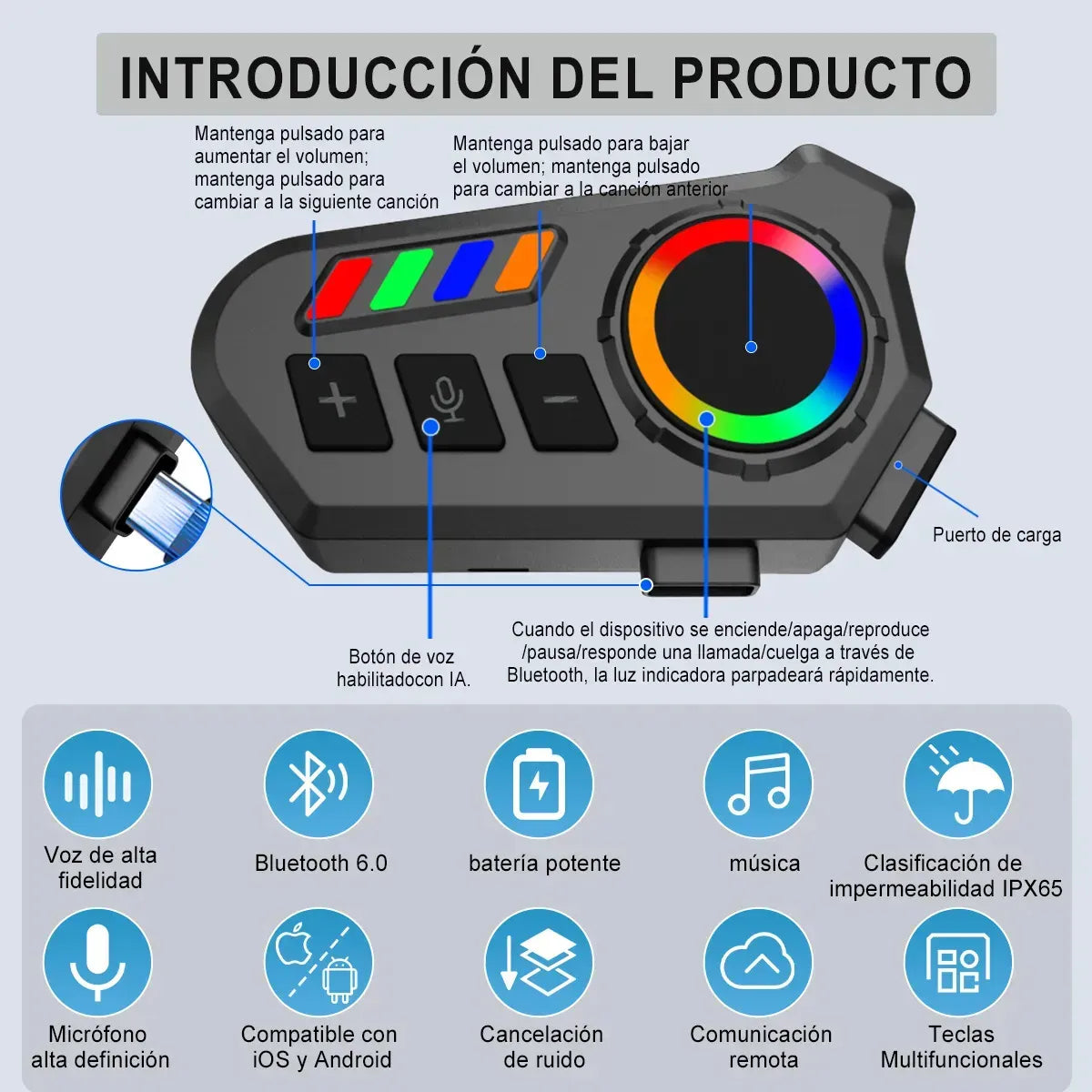 INTERCOMUNICADOR PARA CASCO DE MOTO [PV1-WHATSAPP-TRENDSHOP]