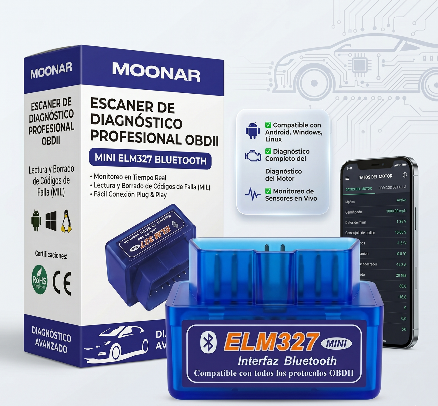 MINI ESCANER DE DIAGNOSTICO PARA AUTOS [PV1-WHATSAPP-TRENDSHOP]