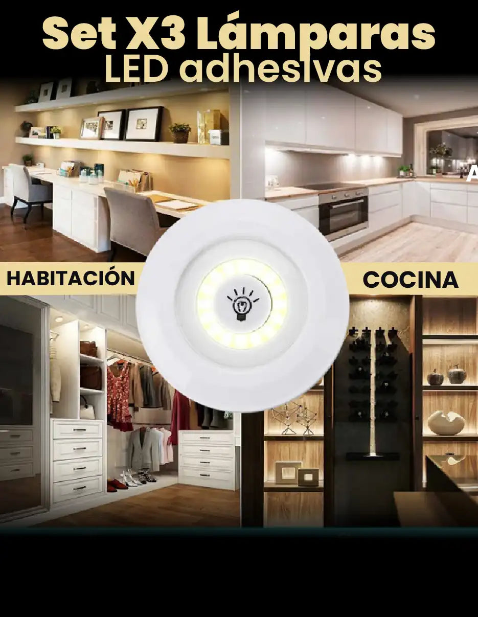 LAMPARAS LED ADHESIVAS SET [PV1-META-TRENDSHOP]