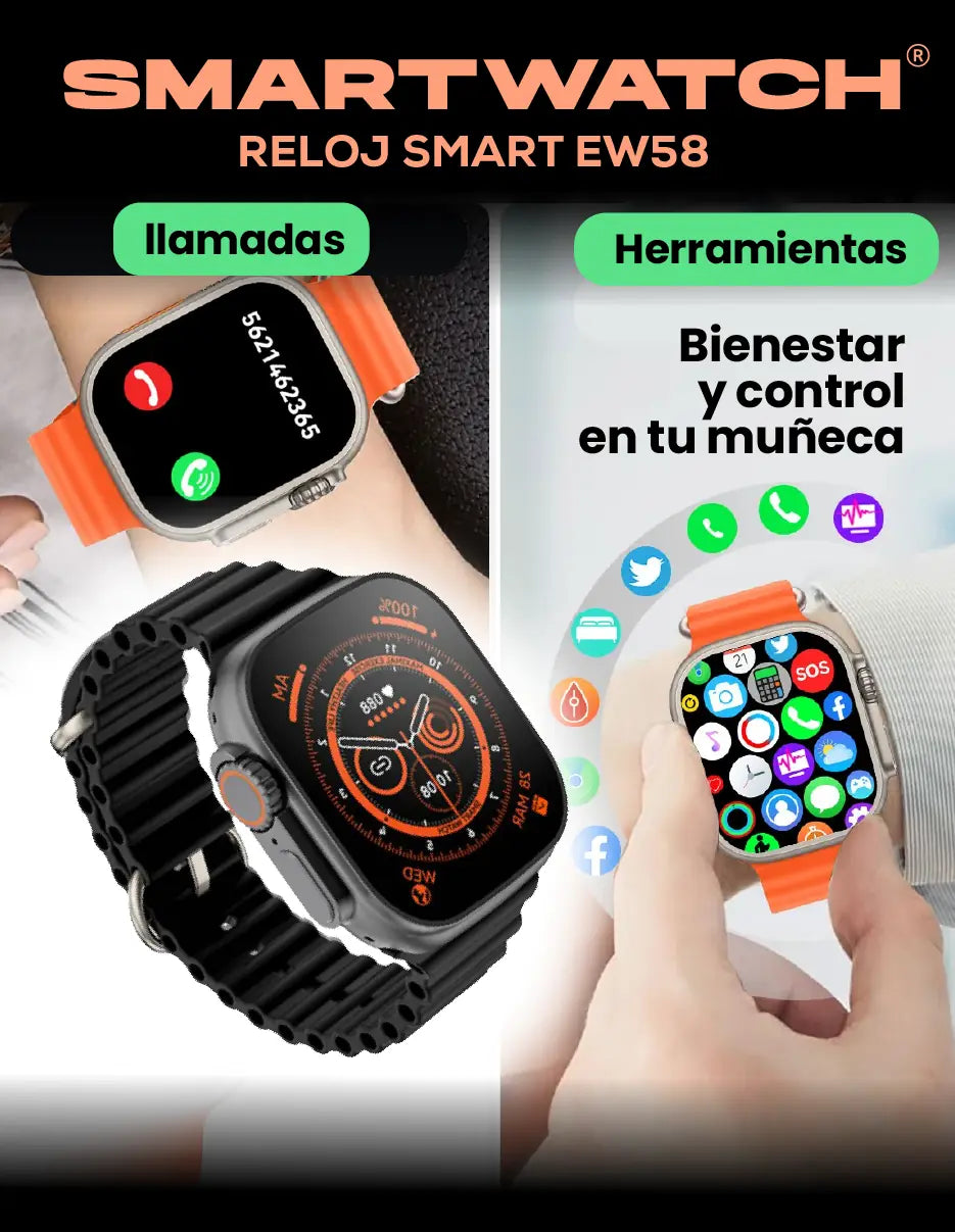 RELOJ SMARTWATCH EW58 [PV1-META-TRENDSHOP]