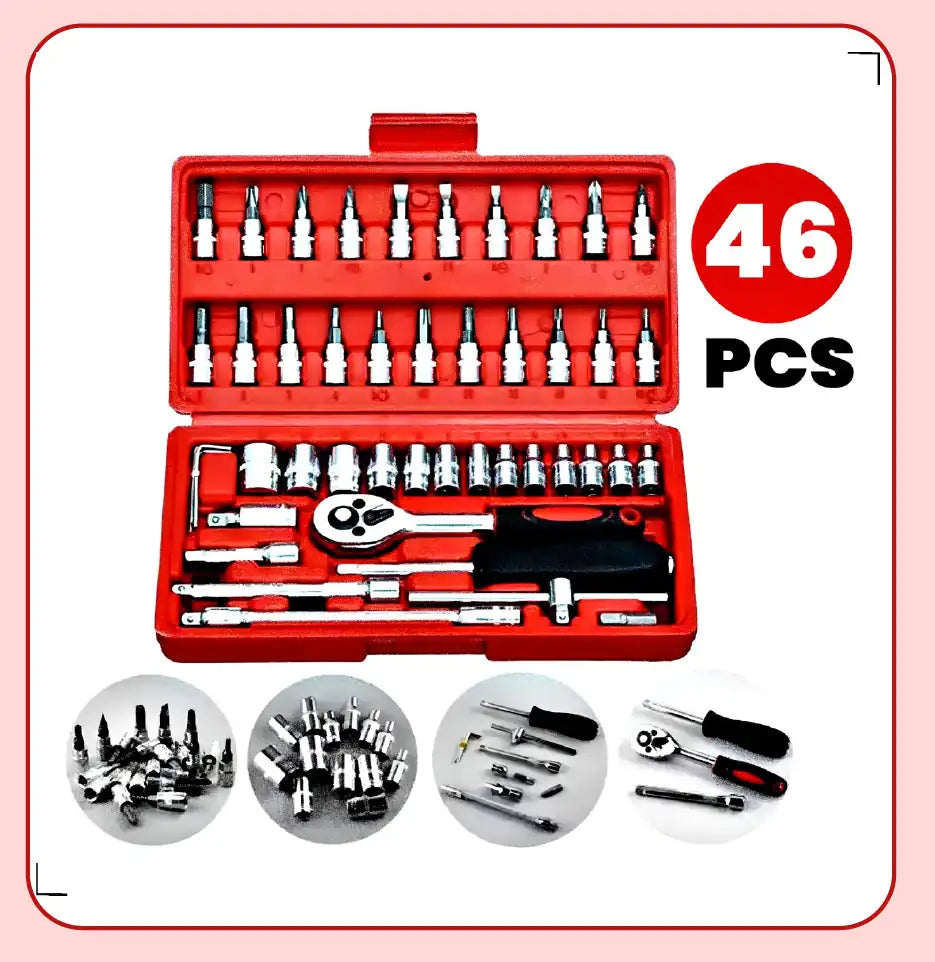 KIT DE HERRAMIENTAS 46 PIEZAS [PV1-WHATSAPP-TRENDSHOP]