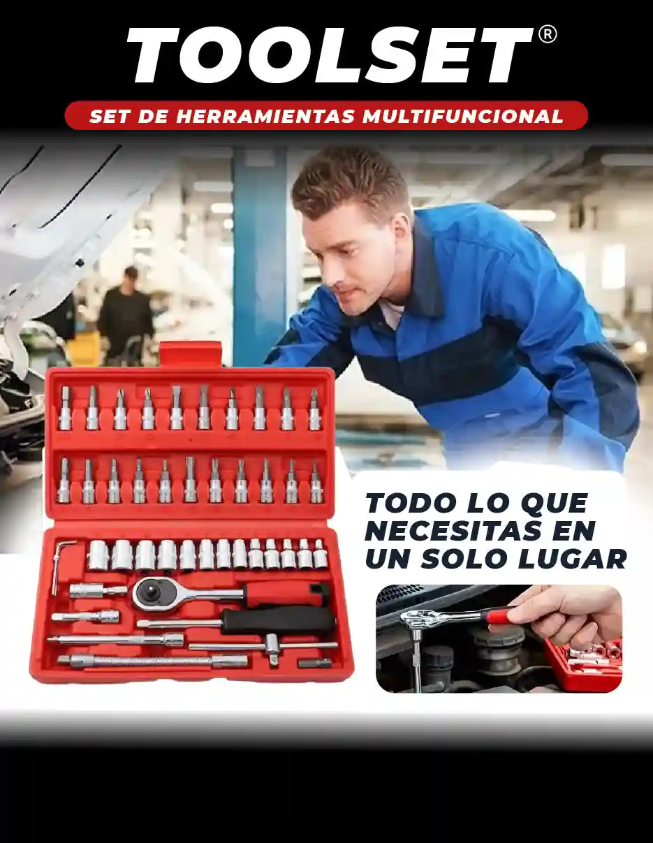 KIT DE HERRAMIENTAS 46 PIEZAS [PV1-WHATSAPP-TRENDSHOP]