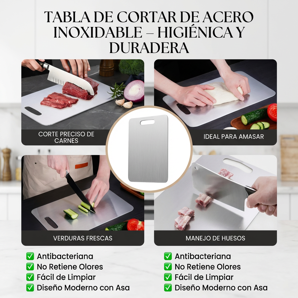 TABLA PARA PICAR DE ACERO [PV1-WHATSAPP-TRENDSHOP]