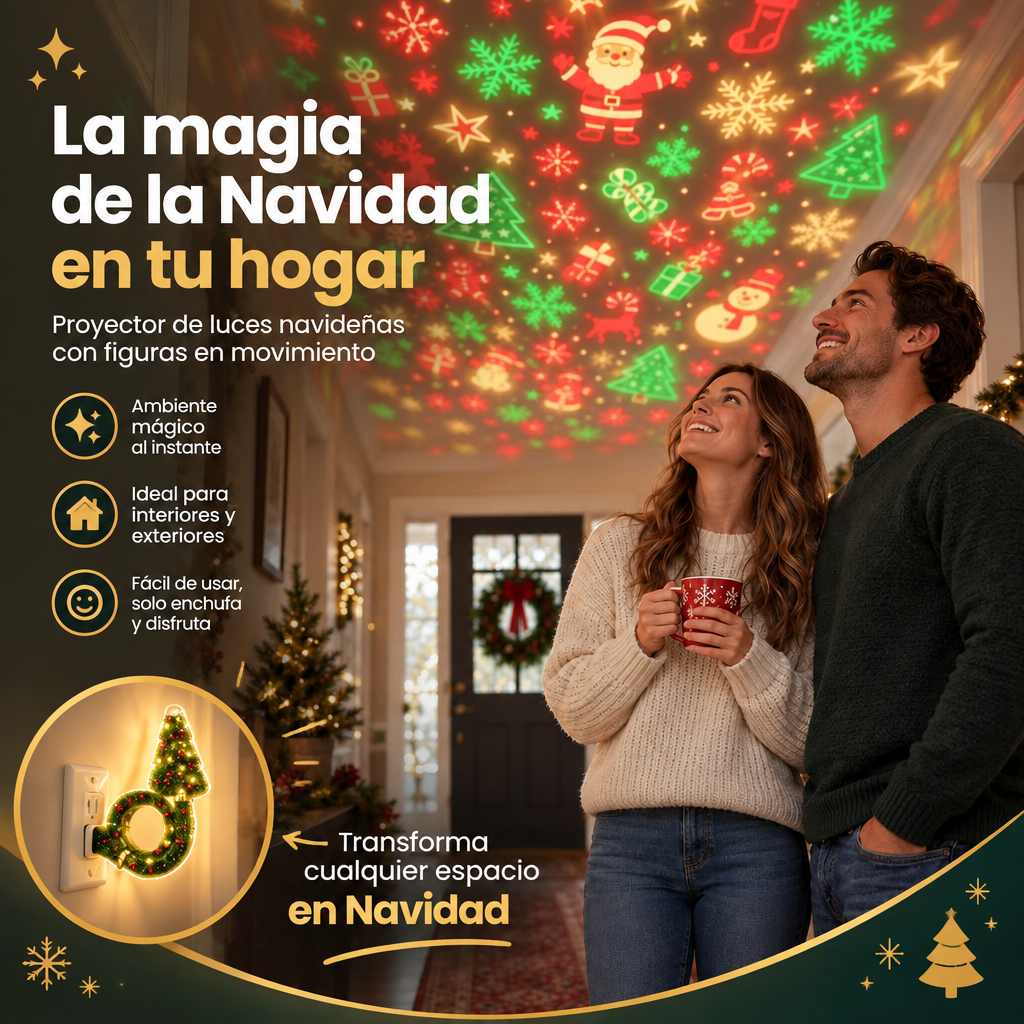 PROYECTOR ARBOL DE NAVIDAD USB [PV1-WHATSAPP-TRENDSHOP]