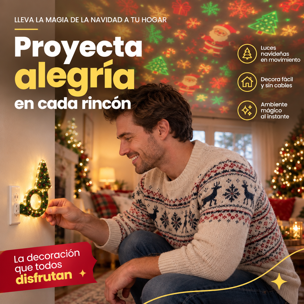 PROYECTOR ARBOL DE NAVIDAD USB [PV1-WHATSAPP-TRENDSHOP]