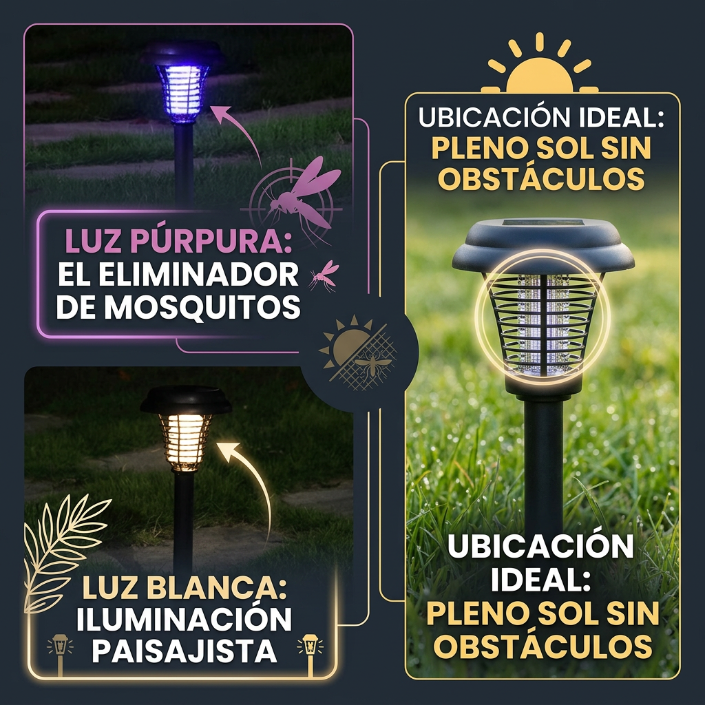 LAMPARA SOLAR MATA MOSQUITOS [PV1-WHATSAPP-TRENDSHOP]