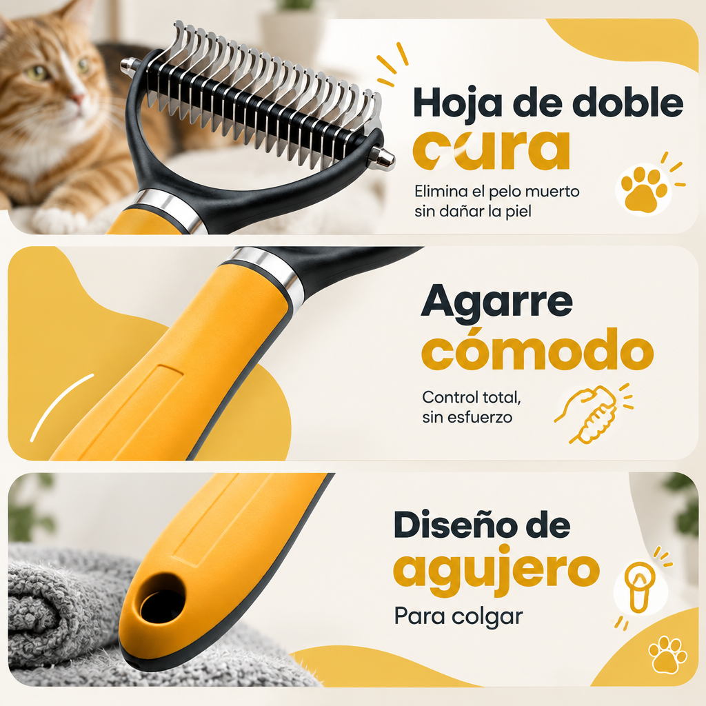 PEINE QUITAPELO PARA MASCOTA [PV1-WHATSAPP-TRENDSHOP]