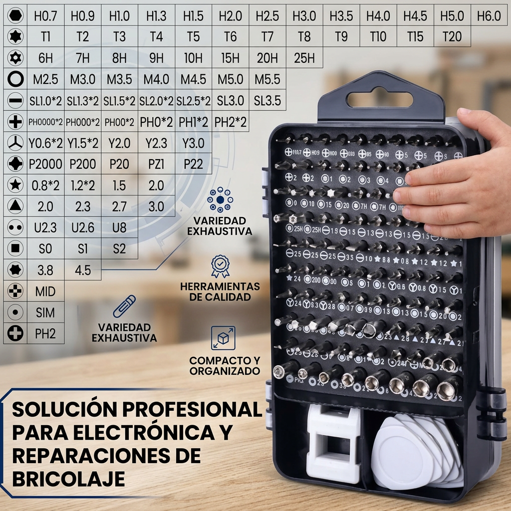 JUEGO MULTIHERRAMIENTAS DE PRECISION 115 EN 1 [PV1-WHATSAPP-TRENDSHOP]
