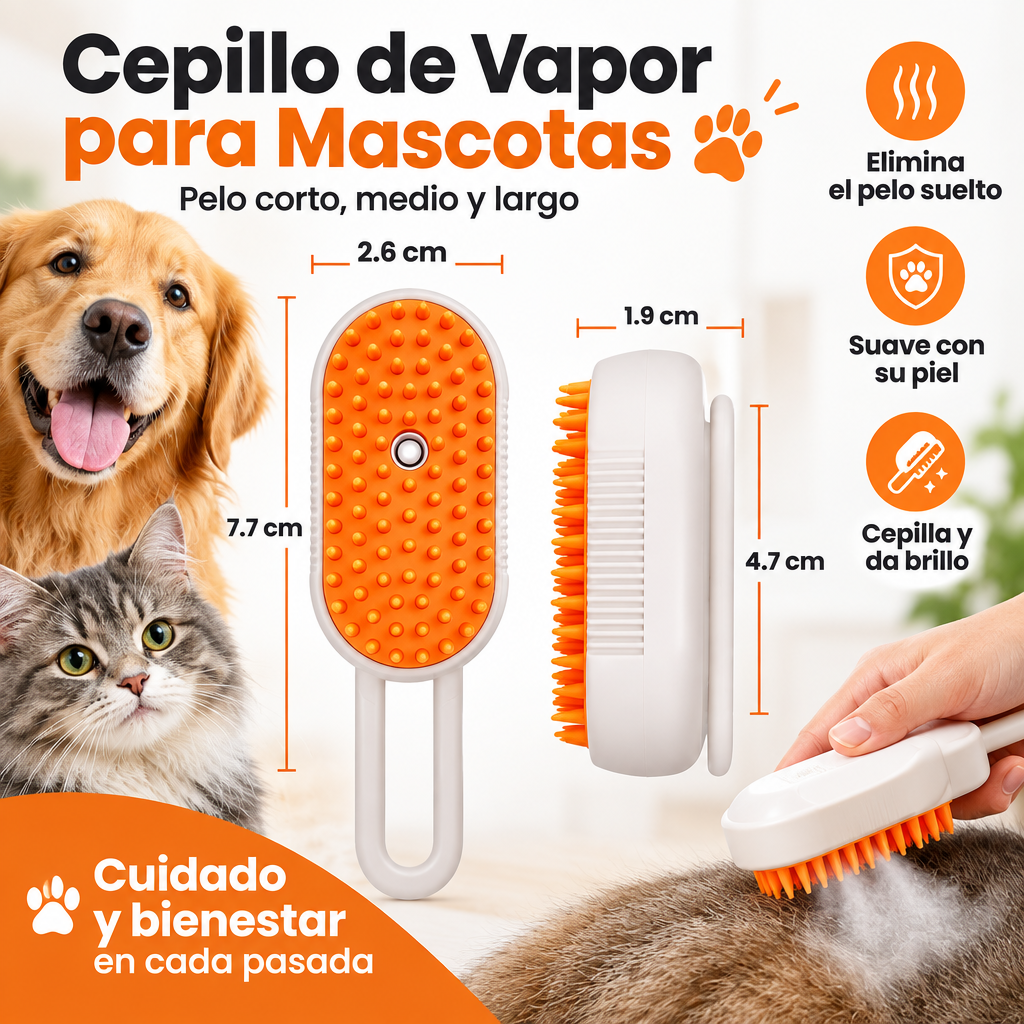 CEPILLO DE MASCOTAS A VAPOR [PV1-WHATSAPP-TRENDSHOP]