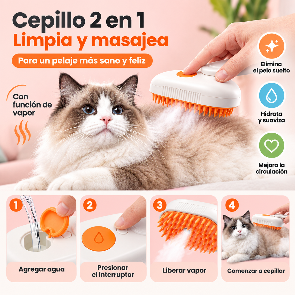 CEPILLO DE MASCOTAS A VAPOR [PV1-WHATSAPP-TRENDSHOP]
